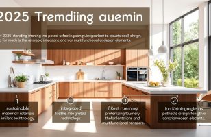 2025 kitchen island trends showing sustainable materials and smart technology integration