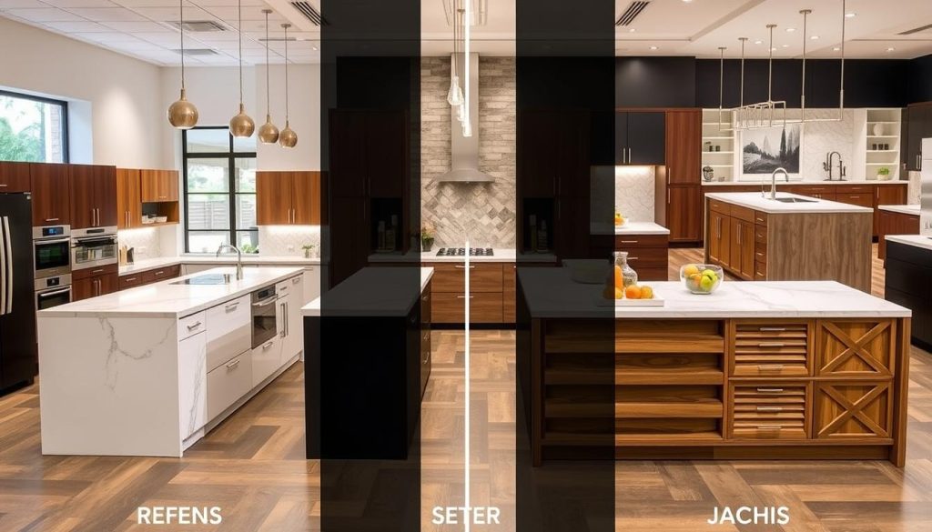 Kitchen with various kitchen island styles showing different design options for 2025 Kitchen with various kitchen island styles showing different design options for 2025
