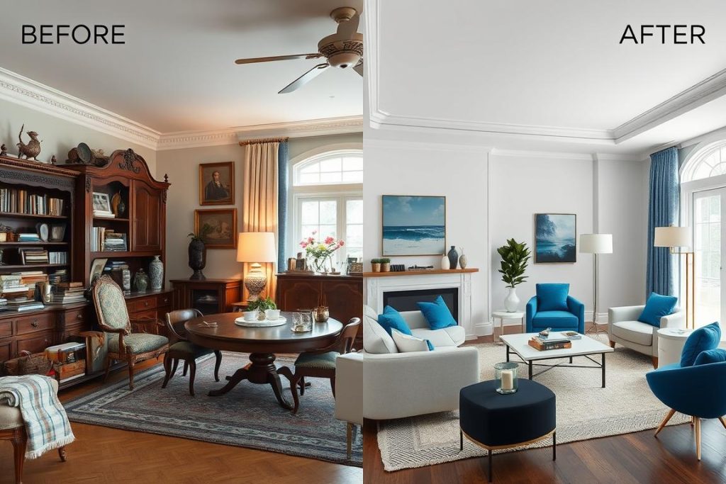 contemporary decor transformation showing before and after contemporary decor transformation showing before and after